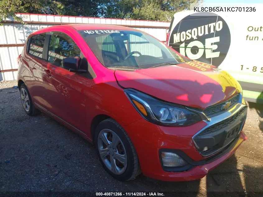 2019 Chevrolet Spark Ls Cvt VIN: KL8CB6SA1KC701236 Lot: 40871266