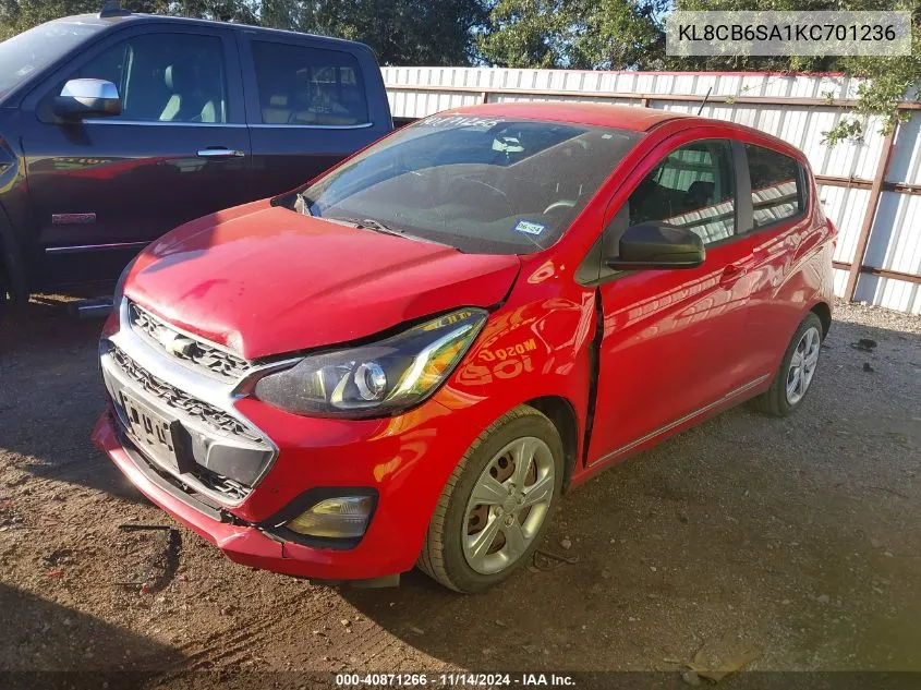 2019 Chevrolet Spark Ls Cvt VIN: KL8CB6SA1KC701236 Lot: 40871266