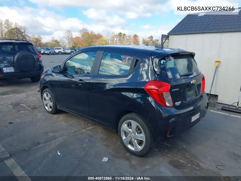 2019 Chevrolet Spark Ls Cvt VIN: KL8CB6SAXKC734266 Lot: 40872865