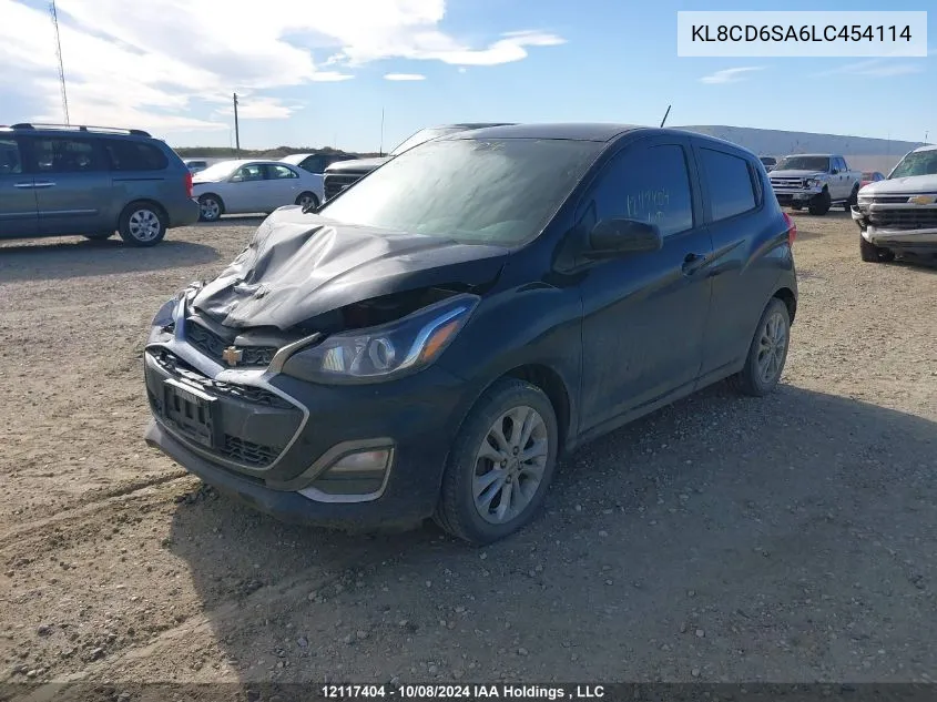 2020 Chevrolet Spark 1Lt VIN: KL8CD6SA6LC454114 Lot: 12117404