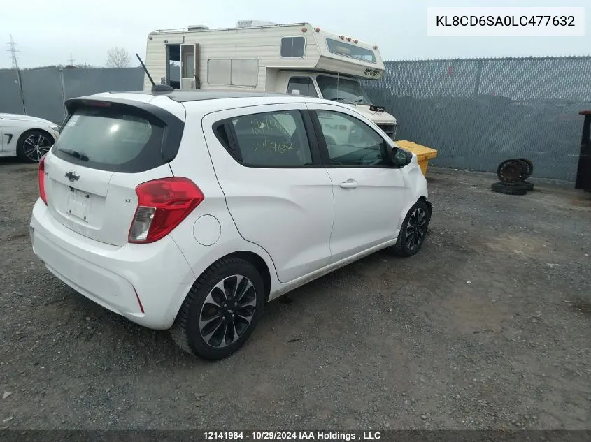 2020 Chevrolet Spark VIN: KL8CD6SA0LC477632 Lot: 12141984