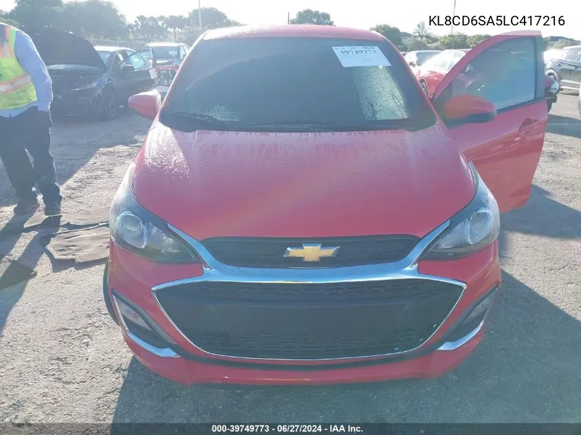 2020 Chevrolet Spark Fwd 1Lt Automatic VIN: KL8CD6SA5LC417216 Lot: 39749773