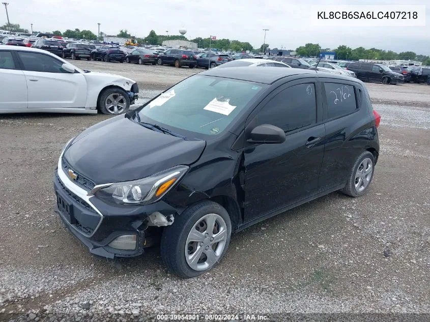 2020 Chevrolet Spark Fwd Ls Automatic VIN: KL8CB6SA6LC407218 Lot: 39954901