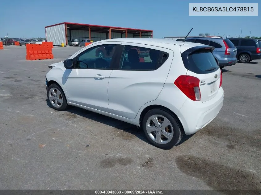 KL8CB6SA5LC478815 2020 Chevrolet Spark Fwd Ls Automatic