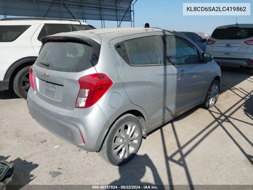 2020 Chevrolet Spark Fwd 1Lt Automatic VIN: KL8CD6SA2LC419862 Lot: 40157824