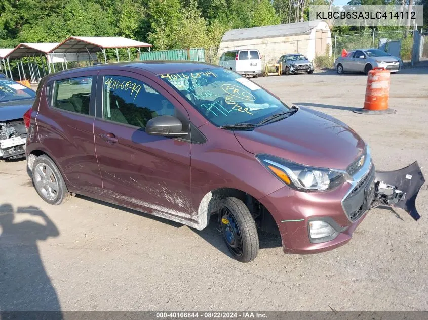 2020 Chevrolet Spark Fwd Ls Automatic VIN: KL8CB6SA3LC414112 Lot: 40166844