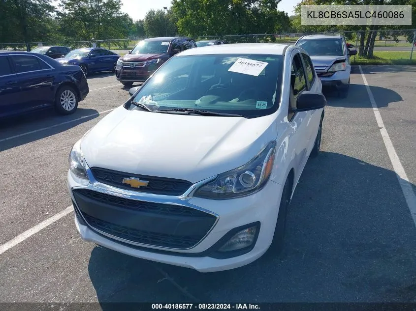 2020 Chevrolet Spark Fwd Ls Automatic VIN: KL8CB6SA5LC460086 Lot: 40186577