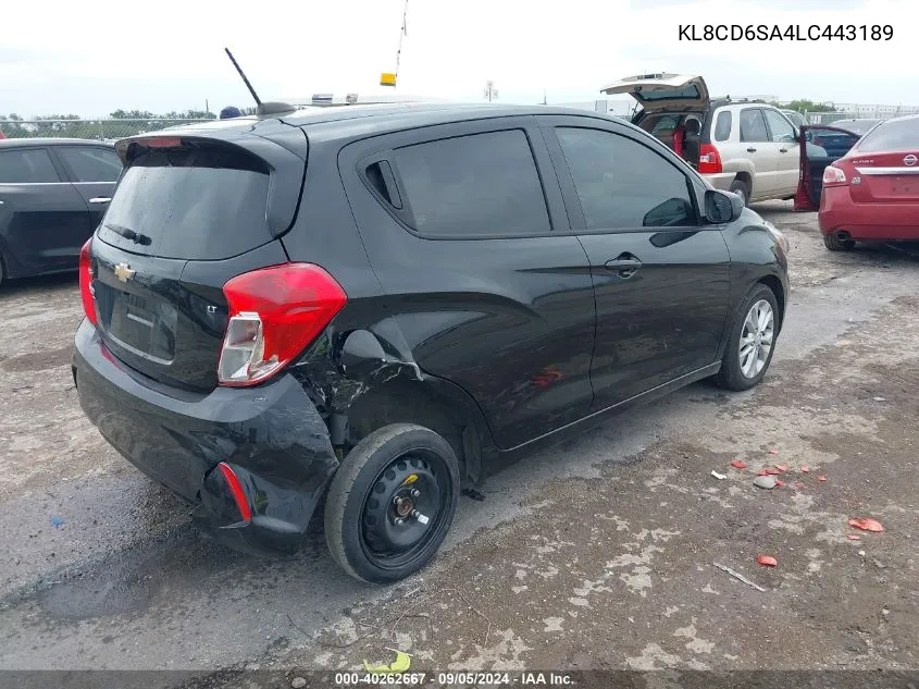 2020 Chevrolet Spark Fwd 1Lt Automatic VIN: KL8CD6SA4LC443189 Lot: 40262667