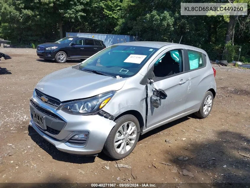 2020 Chevrolet Spark Fwd 1Lt Automatic VIN: KL8CD6SA3LC449260 Lot: 40271967