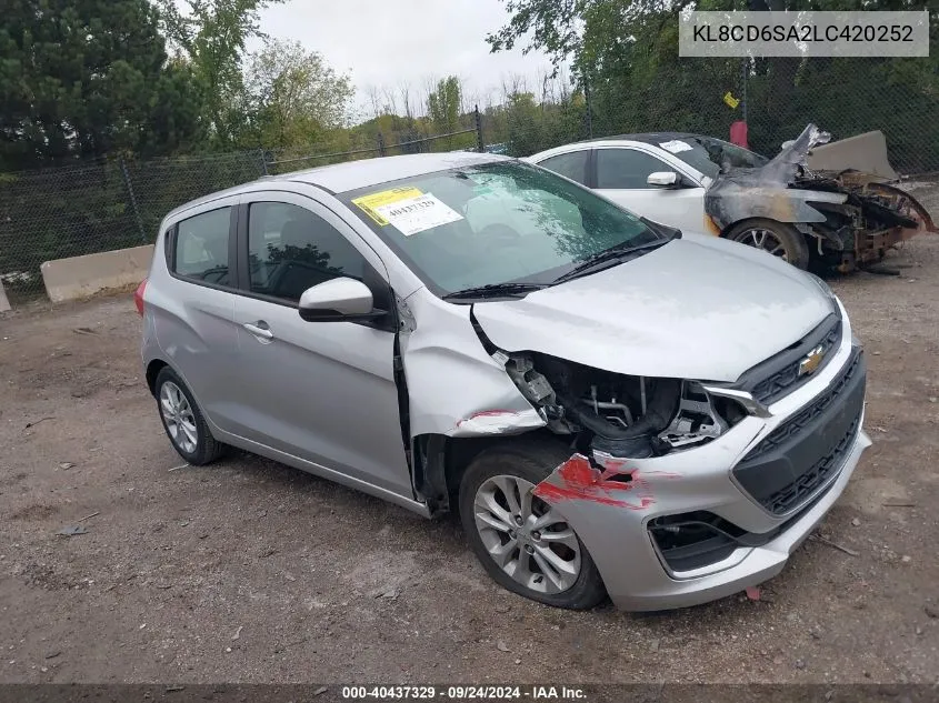 2020 Chevrolet Spark Fwd 1Lt Automatic VIN: KL8CD6SA2LC420252 Lot: 40437329