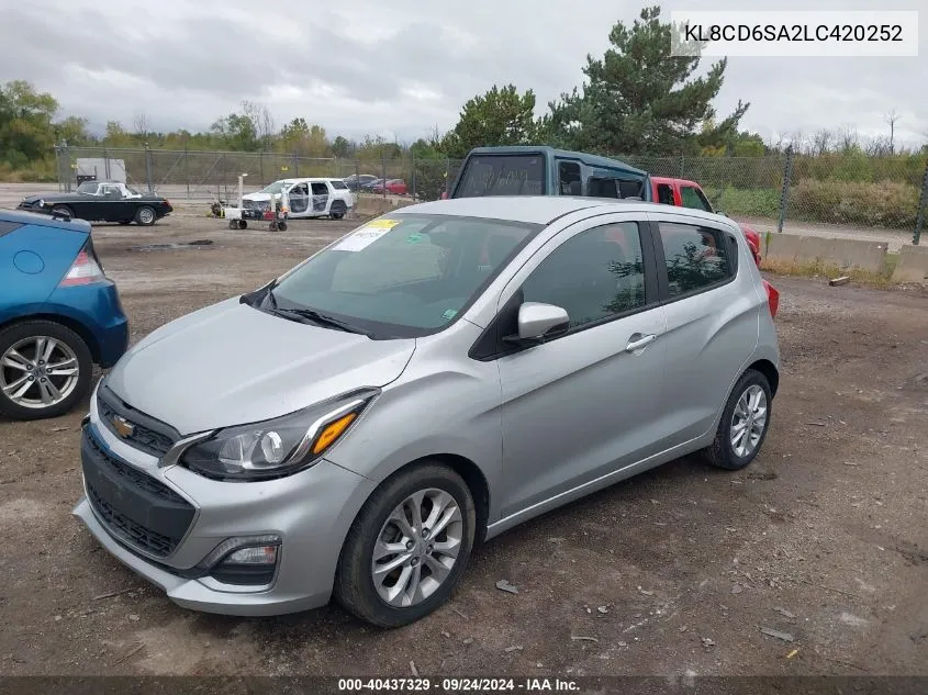 2020 Chevrolet Spark Fwd 1Lt Automatic VIN: KL8CD6SA2LC420252 Lot: 40437329