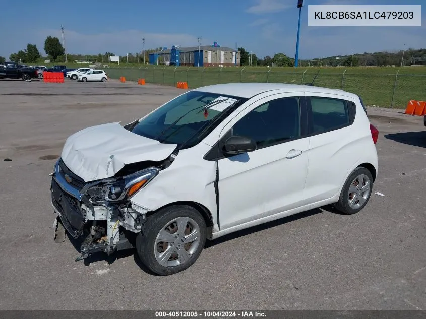 2020 Chevrolet Spark Fwd Ls Automatic VIN: KL8CB6SA1LC479203 Lot: 40512005