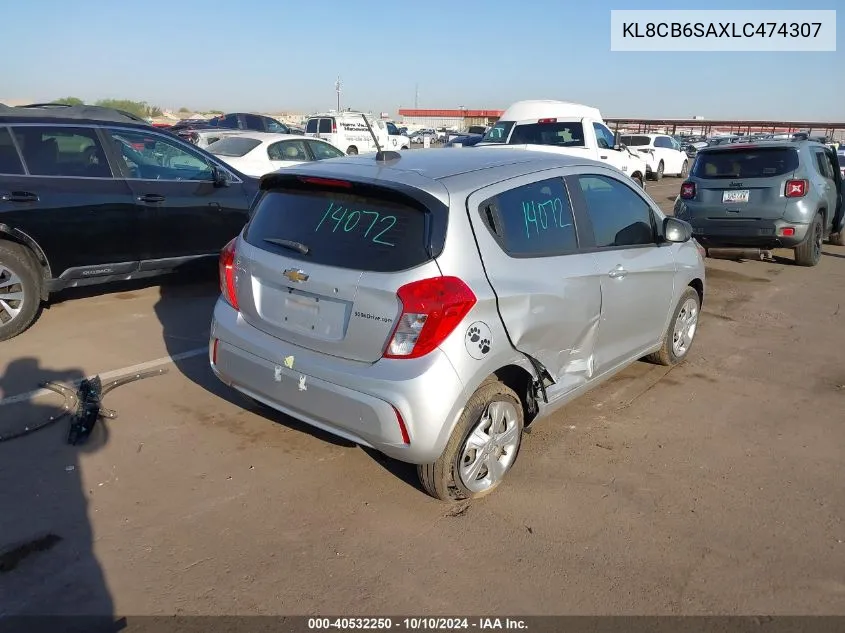 2020 Chevrolet Spark Fwd Ls Automatic VIN: KL8CB6SAXLC474307 Lot: 40532250