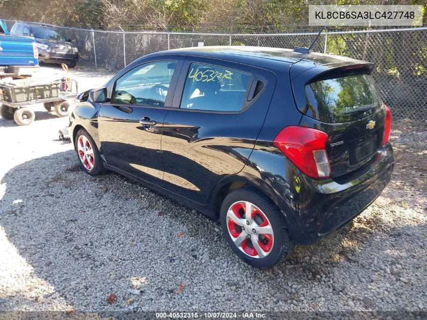 2020 Chevrolet Spark Fwd Ls Automatic VIN: KL8CB6SA3LC427748 Lot: 40532315