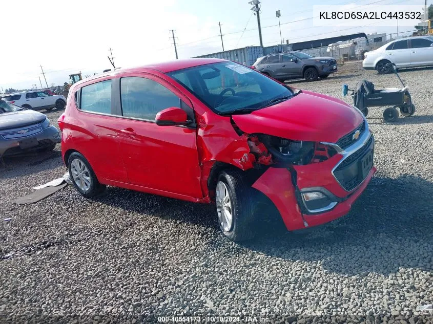 2020 Chevrolet Spark Fwd 1Lt Automatic VIN: KL8CD6SA2LC443532 Lot: 40554173