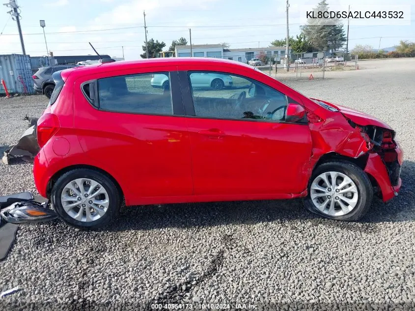 2020 Chevrolet Spark Fwd 1Lt Automatic VIN: KL8CD6SA2LC443532 Lot: 40554173