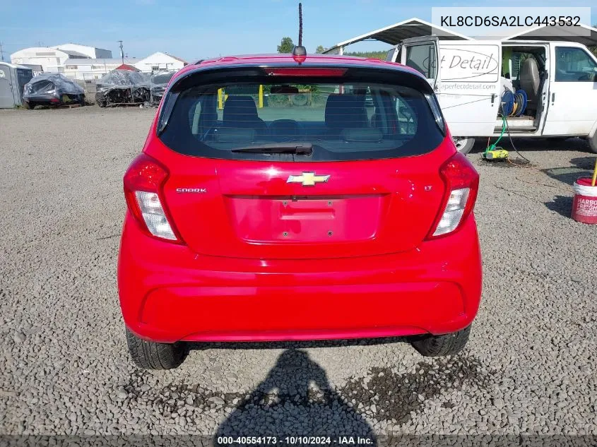 2020 Chevrolet Spark Fwd 1Lt Automatic VIN: KL8CD6SA2LC443532 Lot: 40554173