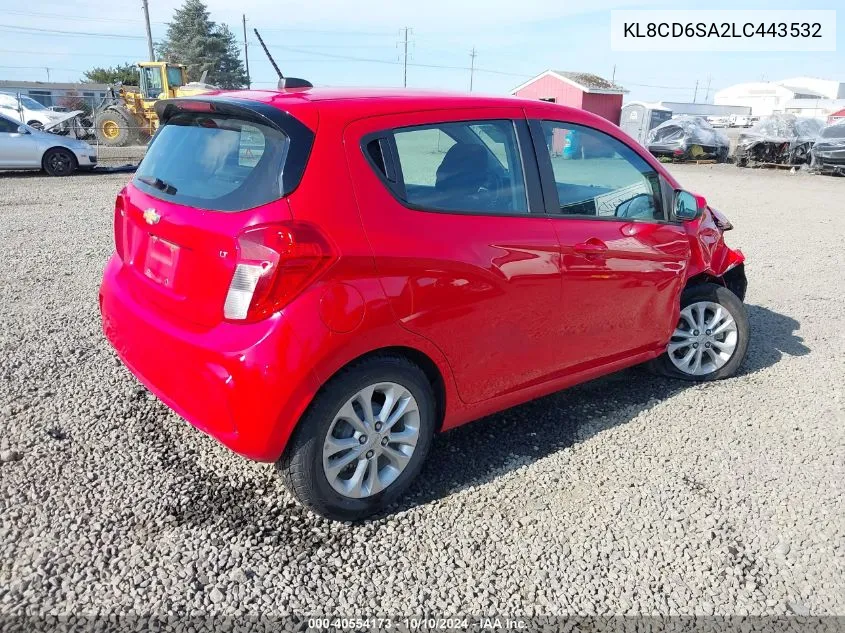 2020 Chevrolet Spark Fwd 1Lt Automatic VIN: KL8CD6SA2LC443532 Lot: 40554173