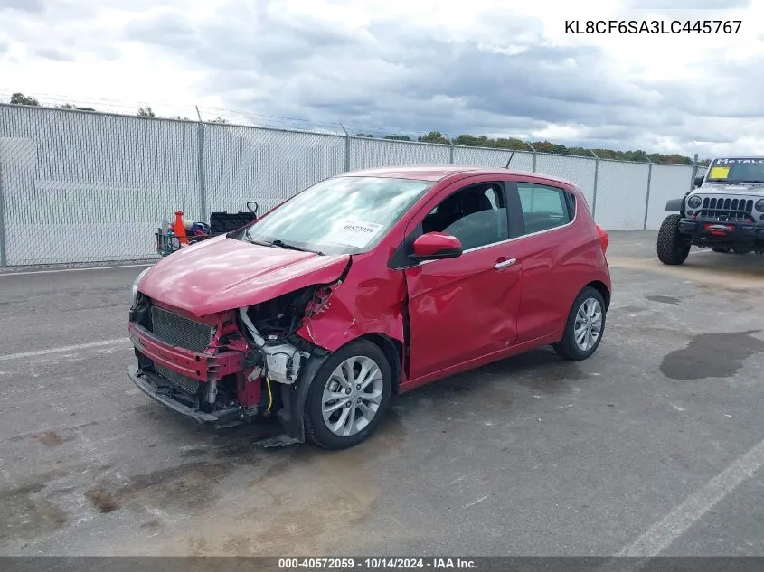 2020 Chevrolet Spark Fwd 2Lt Automatic VIN: KL8CF6SA3LC445767 Lot: 40572059