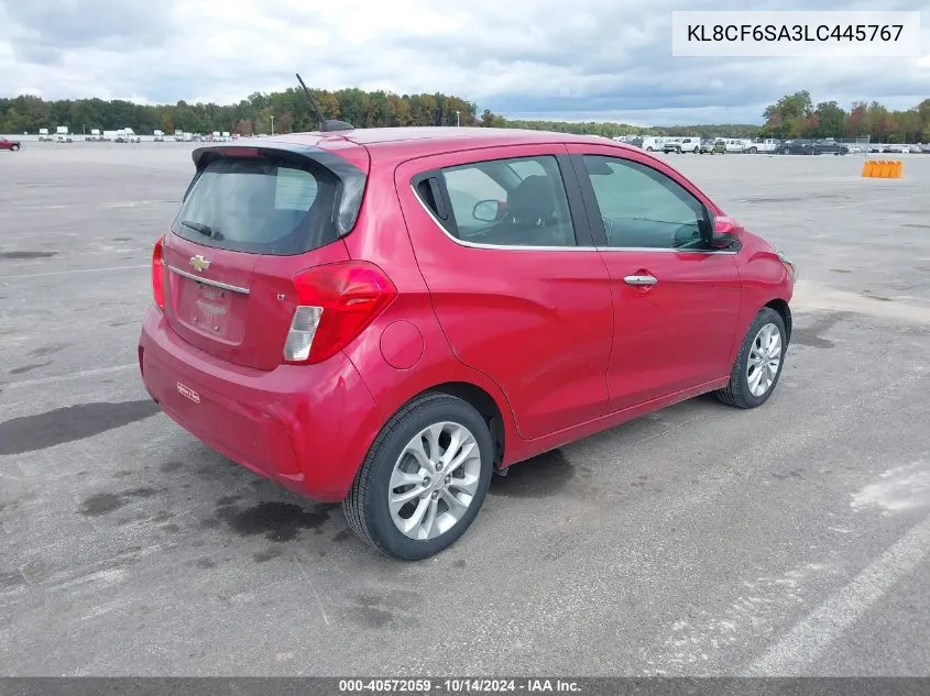 2020 Chevrolet Spark Fwd 2Lt Automatic VIN: KL8CF6SA3LC445767 Lot: 40572059