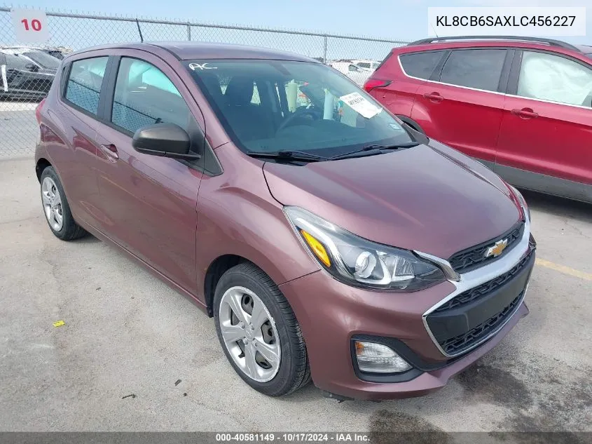 2020 Chevrolet Spark Fwd Ls Automatic VIN: KL8CB6SAXLC456227 Lot: 40581149