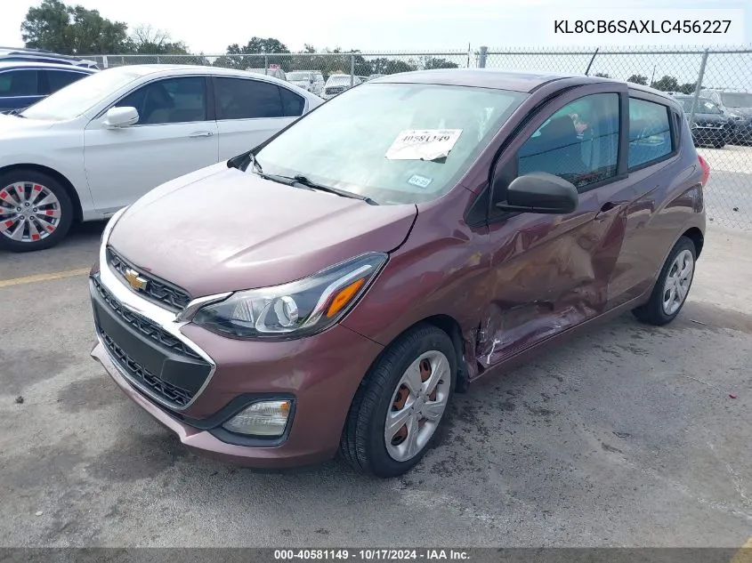 2020 Chevrolet Spark Fwd Ls Automatic VIN: KL8CB6SAXLC456227 Lot: 40581149