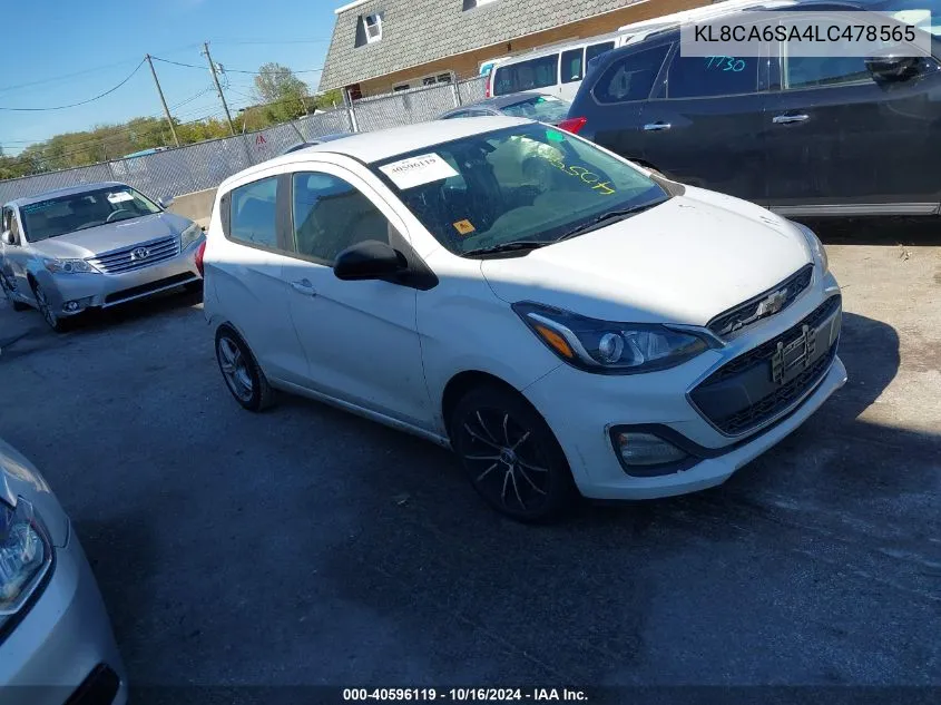 2020 Chevrolet Spark Fwd Ls Manual VIN: KL8CA6SA4LC478565 Lot: 40596119