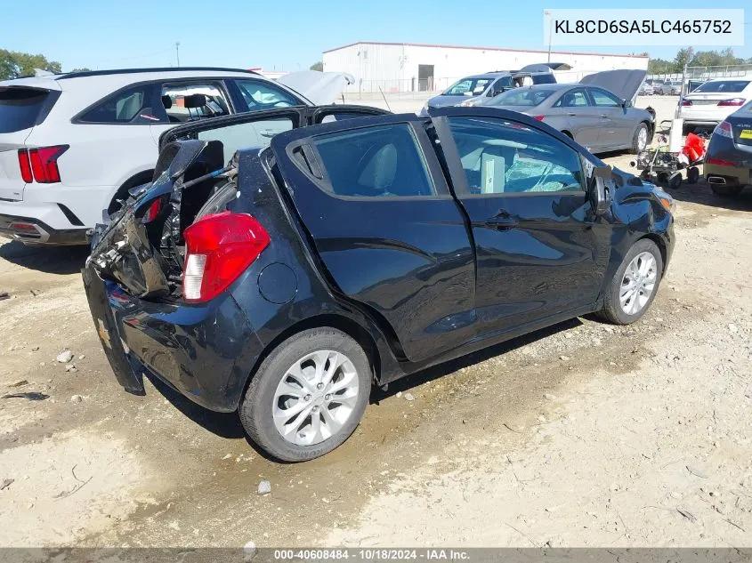 2020 Chevrolet Spark Fwd 1Lt Automatic VIN: KL8CD6SA5LC465752 Lot: 40608484