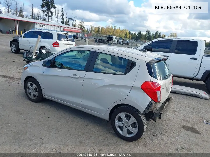 KL8CB6SA4LC411591 2020 Chevrolet Spark Fwd Ls Automatic