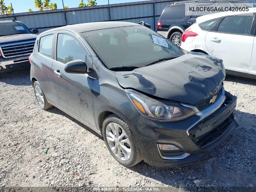 2020 Chevrolet Spark Fwd 2Lt Automatic VIN: KL8CF6SA6LC420605 Lot: 40630721