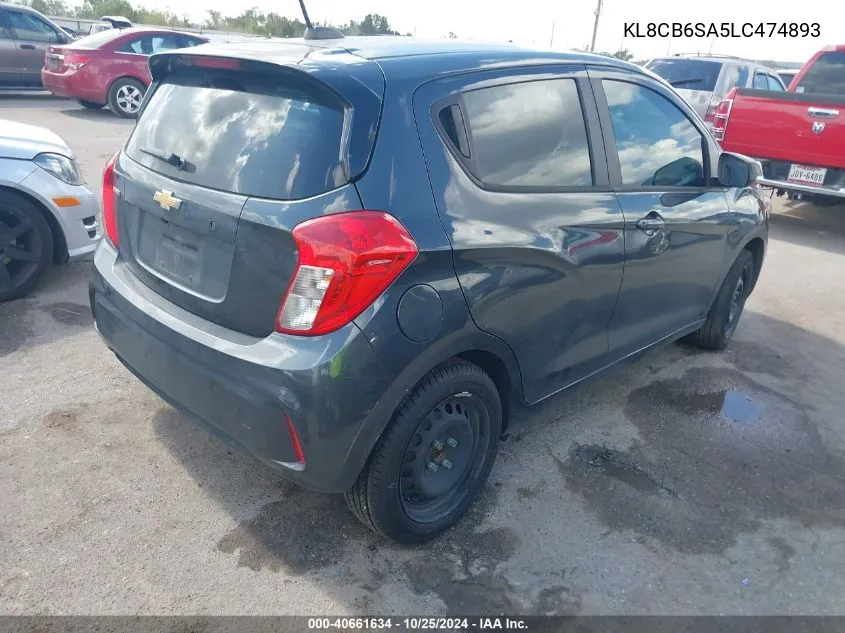 2020 Chevrolet Spark Fwd Ls Automatic VIN: KL8CB6SA5LC474893 Lot: 40661634