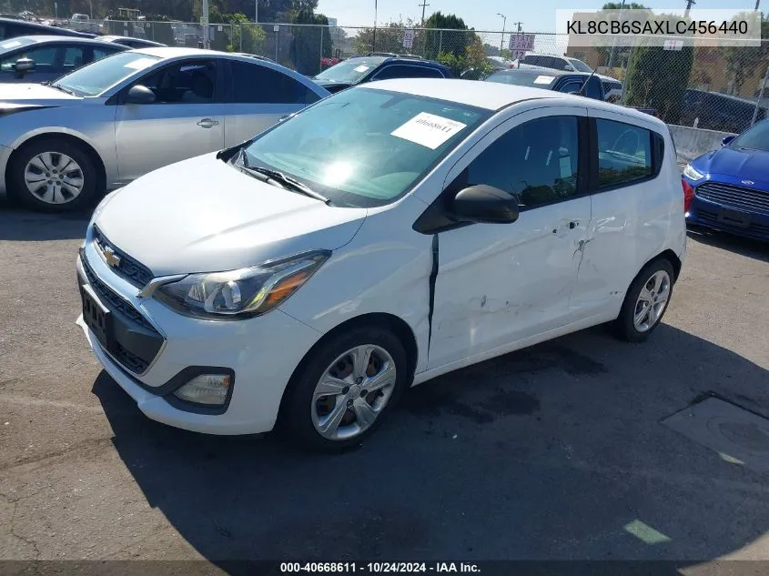 2020 Chevrolet Spark Fwd Ls Automatic VIN: KL8CB6SAXLC456440 Lot: 40668611