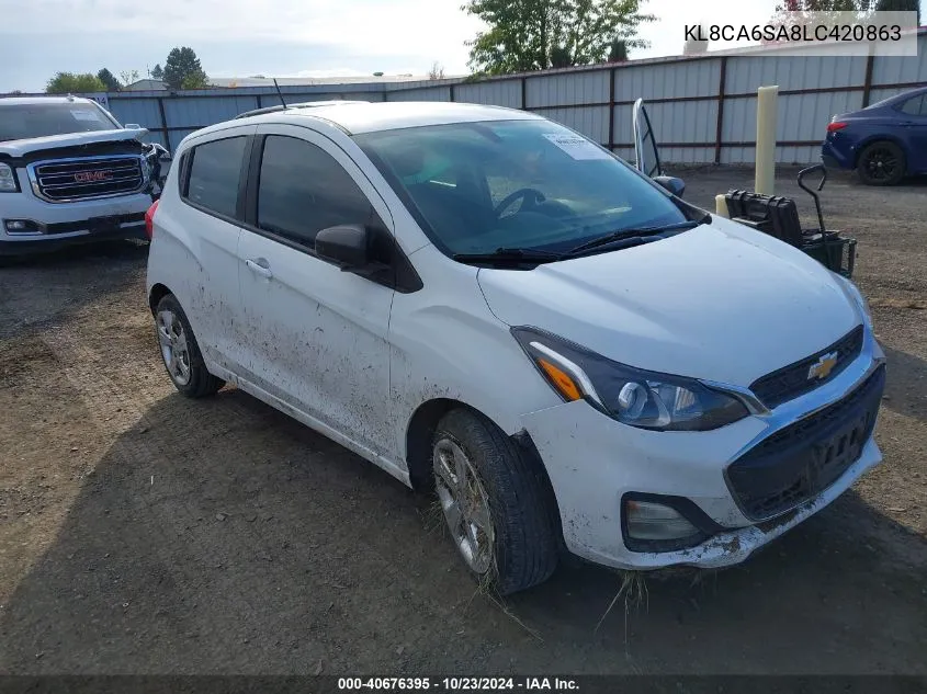 2020 Chevrolet Spark Fwd Ls Manual VIN: KL8CA6SA8LC420863 Lot: 40676395