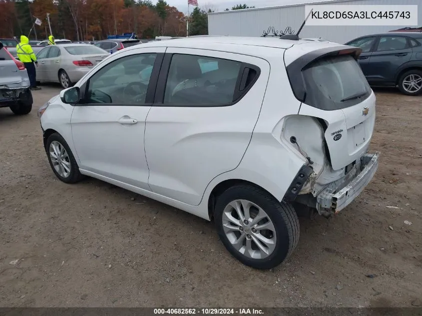 2020 Chevrolet Spark Fwd 1Lt Automatic VIN: KL8CD6SA3LC445743 Lot: 40682562