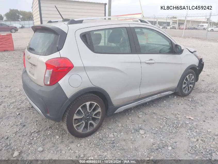 2020 Chevrolet Spark Fwd Activ Automatic VIN: KL8CH6SA1LC459242 Lot: 40698033