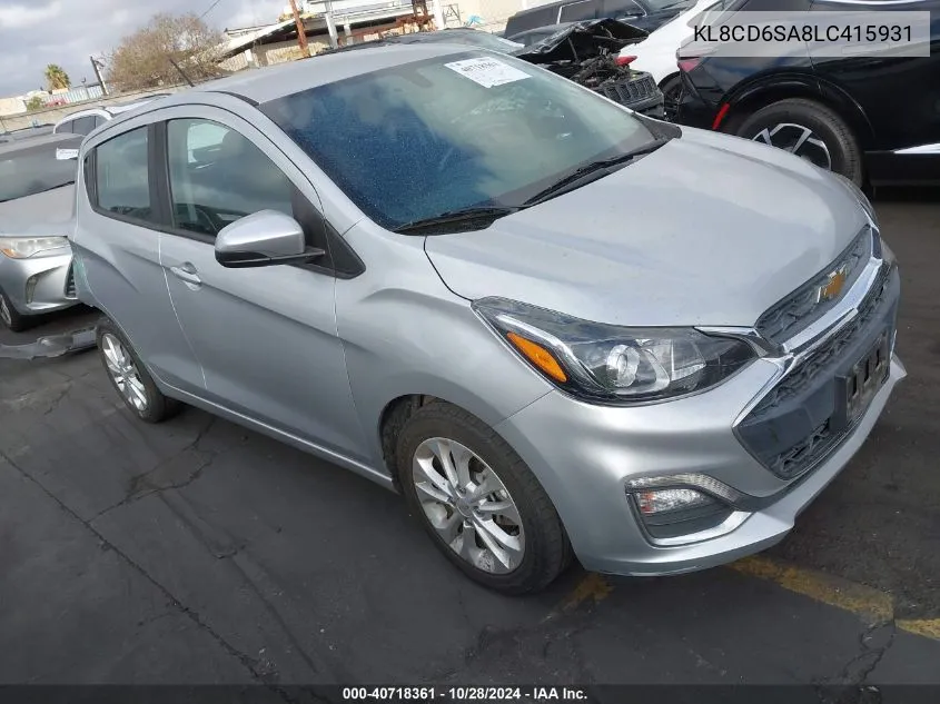 2020 Chevrolet Spark Fwd 1Lt Automatic VIN: KL8CD6SA8LC415931 Lot: 40718361