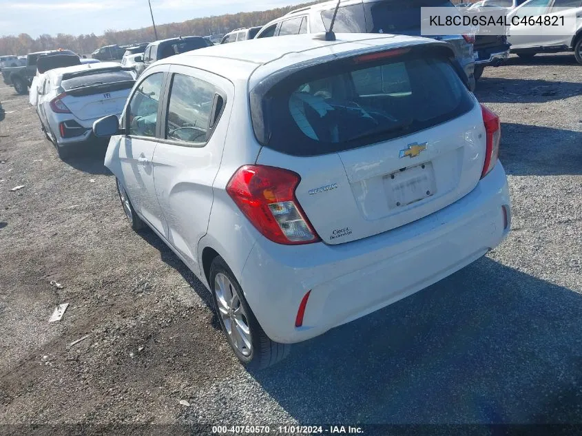 2020 Chevrolet Spark Fwd 1Lt Automatic VIN: KL8CD6SA4LC464821 Lot: 40750570