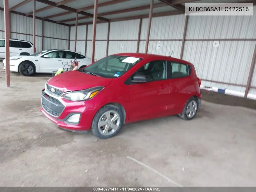 2020 Chevrolet Spark Fwd Ls Automatic VIN: KL8CB6SA1LC422516 Lot: 40771411