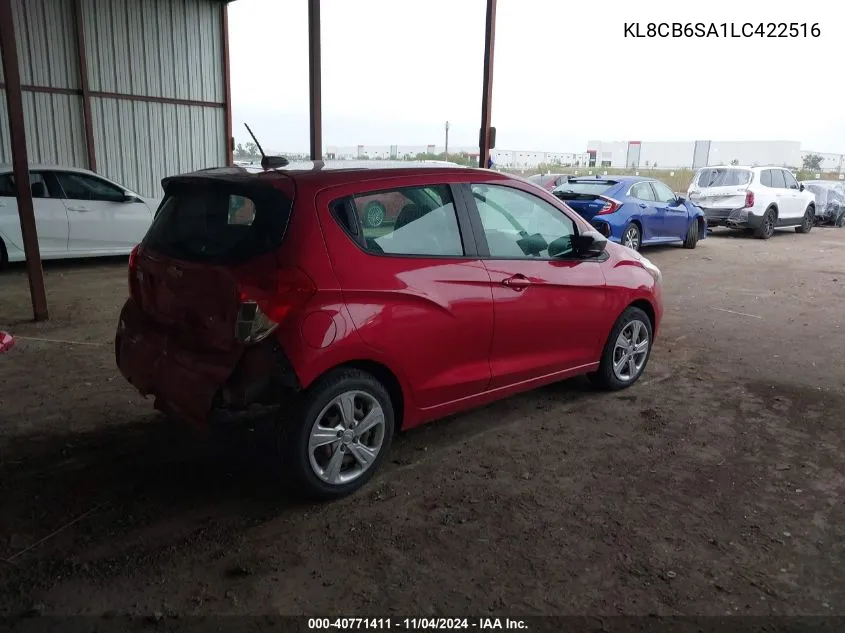 2020 Chevrolet Spark Fwd Ls Automatic VIN: KL8CB6SA1LC422516 Lot: 40771411