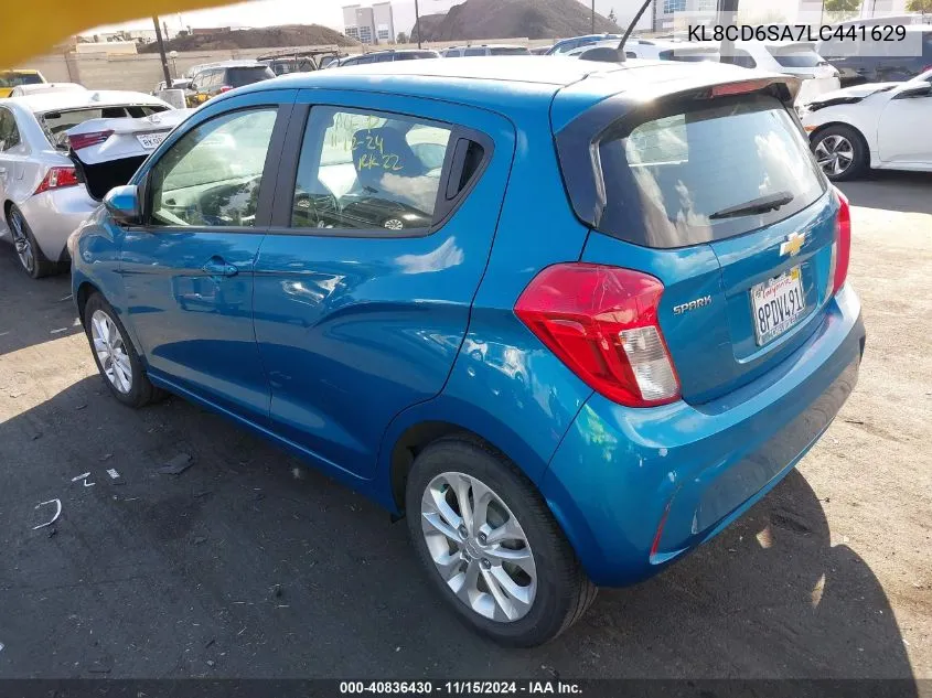 2020 Chevrolet Spark Fwd 1Lt Automatic VIN: KL8CD6SA7LC441629 Lot: 40836430