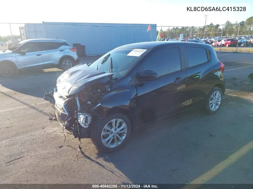 2020 Chevrolet Spark Fwd 1Lt Automatic VIN: KL8CD6SA6LC415328 Lot: 40842255