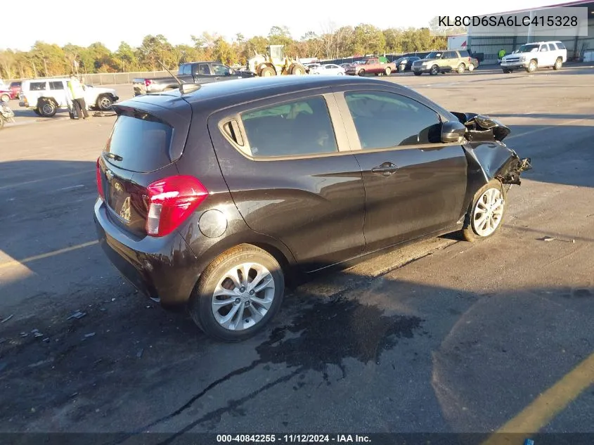 2020 Chevrolet Spark Fwd 1Lt Automatic VIN: KL8CD6SA6LC415328 Lot: 40842255