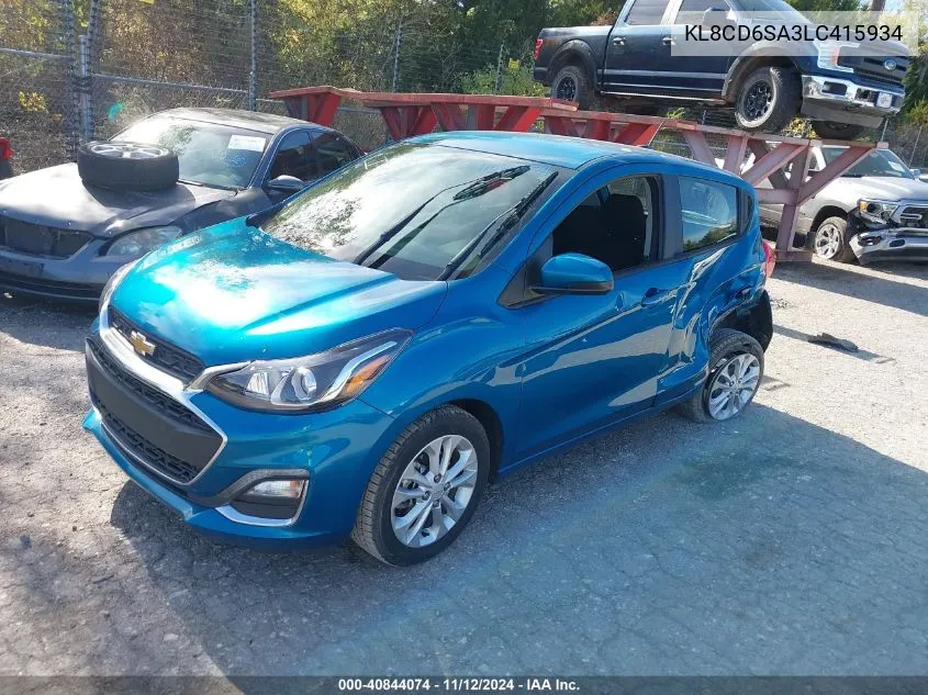 2020 Chevrolet Spark Fwd 1Lt Automatic VIN: KL8CD6SA3LC415934 Lot: 40844074