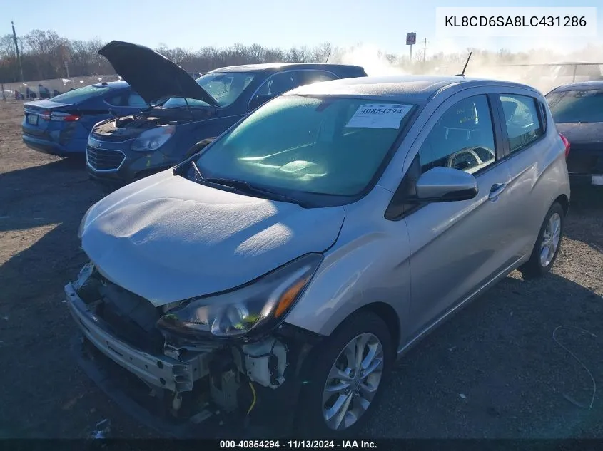 2020 Chevrolet Spark Fwd 1Lt Automatic VIN: KL8CD6SA8LC431286 Lot: 40854294