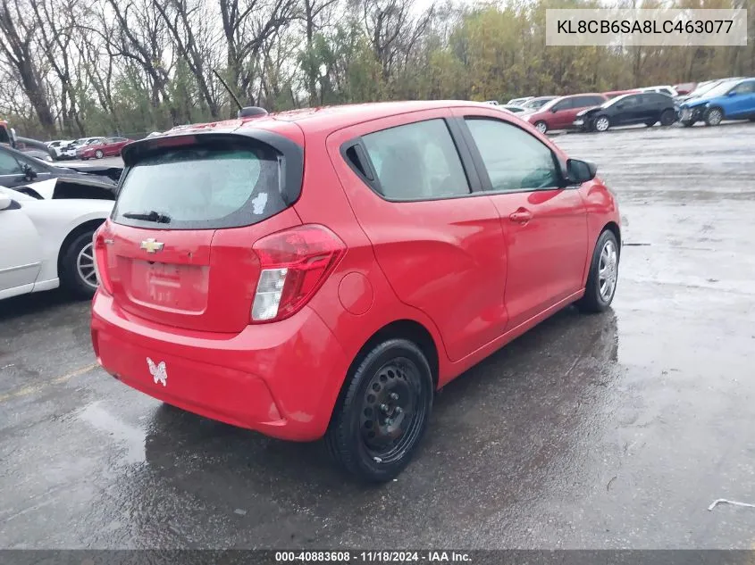 2020 Chevrolet Spark Fwd Ls Automatic VIN: KL8CB6SA8LC463077 Lot: 40883608