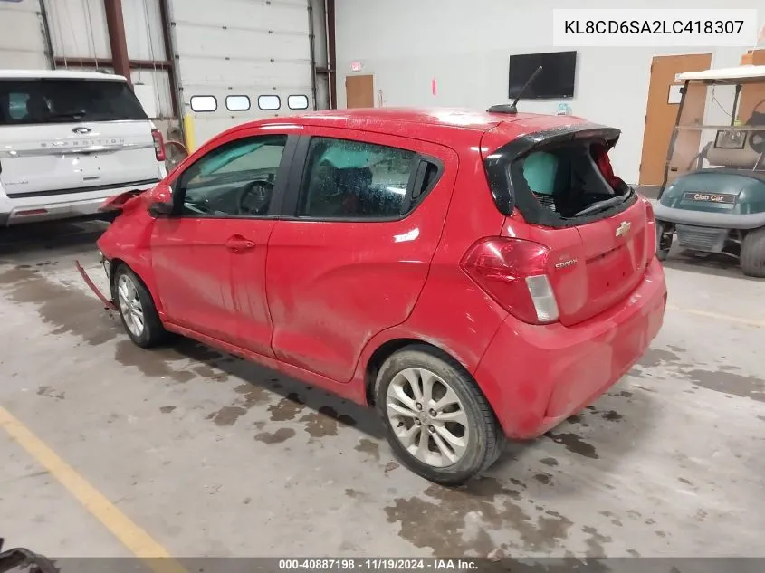 2020 Chevrolet Spark Fwd 1Lt Automatic VIN: KL8CD6SA2LC418307 Lot: 40887198