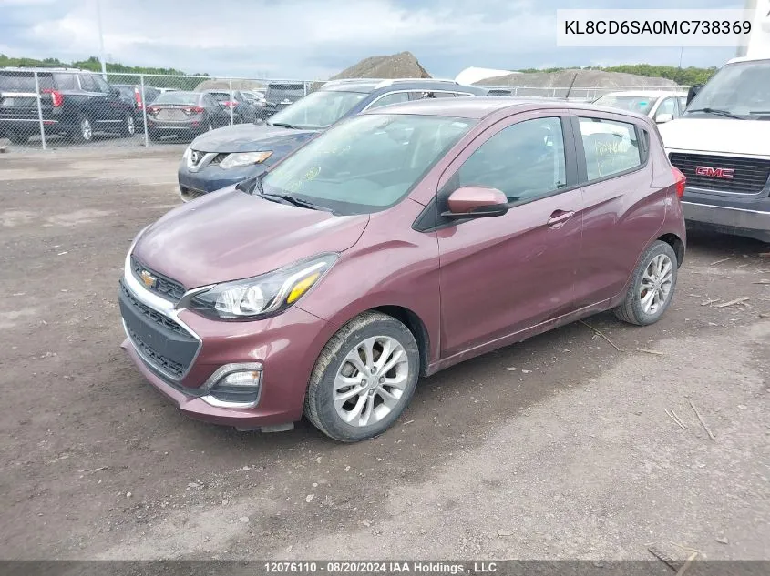 2021 Chevrolet Spark 1Lt VIN: KL8CD6SA0MC738369 Lot: 12076110