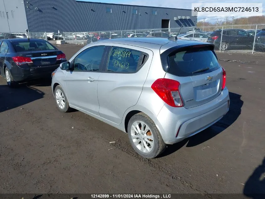 2021 Chevrolet Spark VIN: KL8CD6SA3MC724613 Lot: 12142899