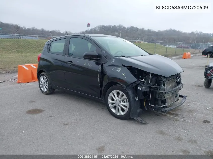 2021 Chevrolet Spark Fwd 1Lt Automatic VIN: KL8CD6SA3MC720609 Lot: 38924151