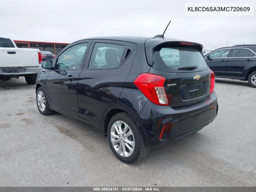 2021 Chevrolet Spark Fwd 1Lt Automatic VIN: KL8CD6SA3MC720609 Lot: 38924151